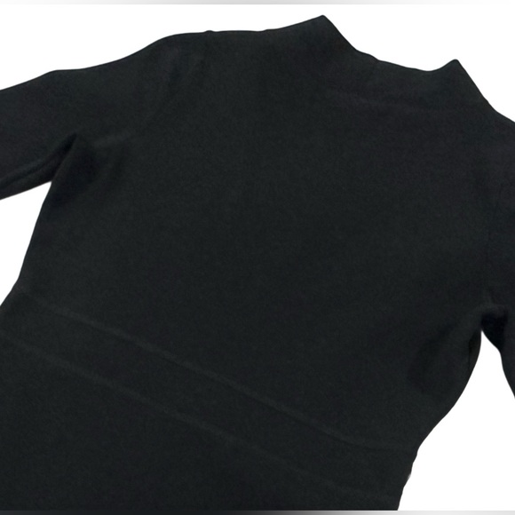 Ann Taylor Factory Petite Black Sheath Dress V-Neck Short Sleeve Career SP Mint - Picture 4 of 6